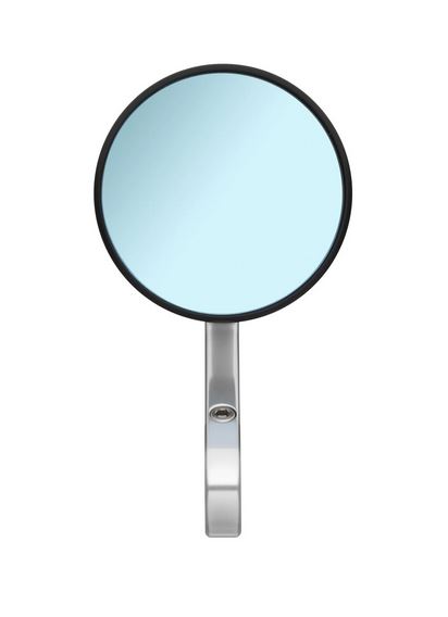 Specchio per manubrio RIZOMA ECCENTRICO destro o sinistro per Vespa, anodizzato nero/argento