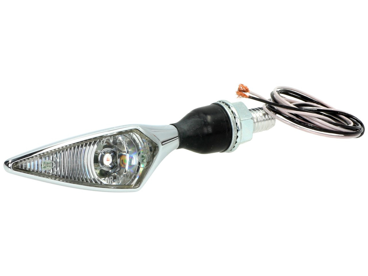 Indicatore Kellermann, rombo, acciaio, LED, VR/HL, 12 V, cromo lucido, M8x20, omologato E