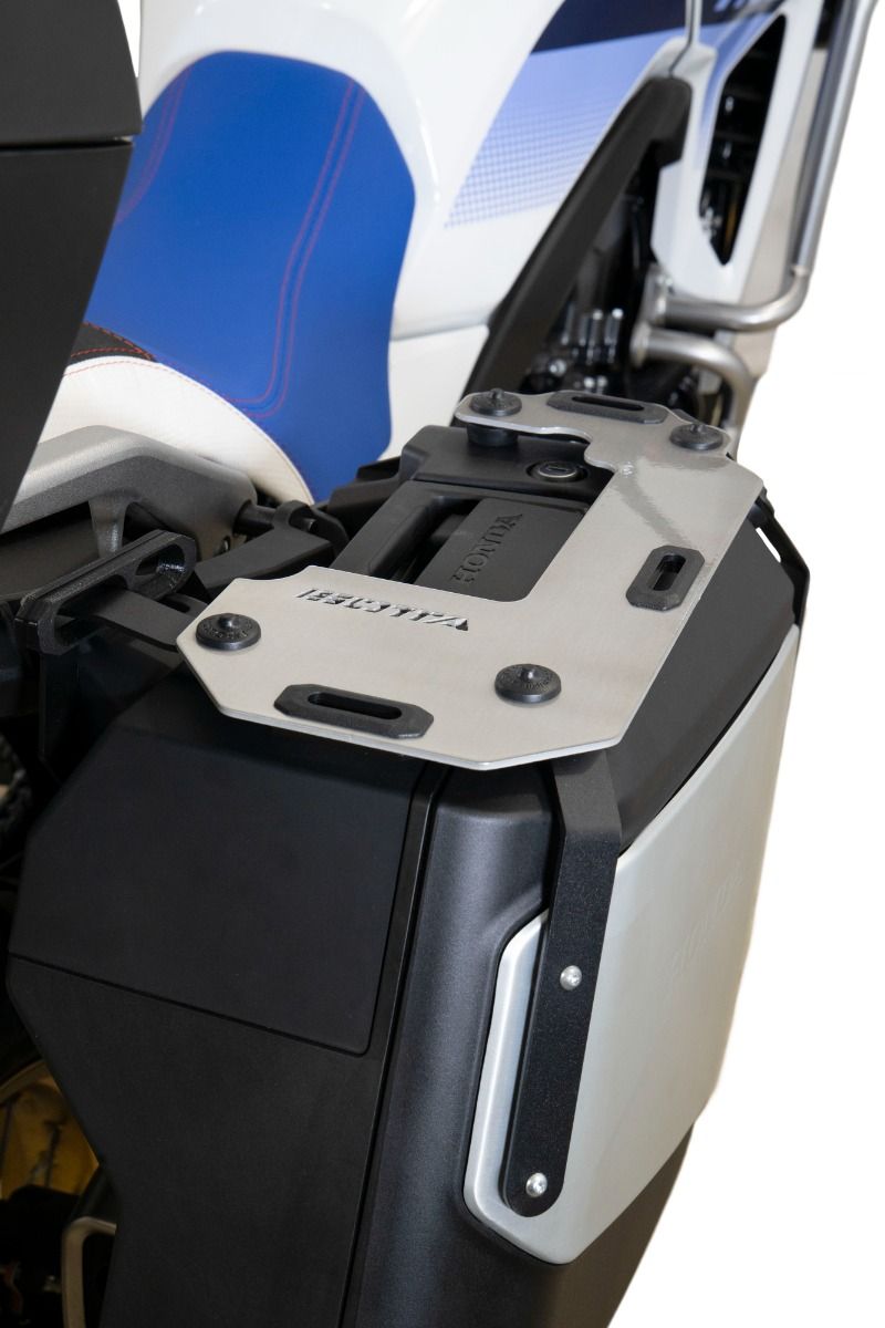 Portapacchi per valigie laterali XL 750 Transalp /NT 1100 /ADV 750 /NC 750 X, alluminio spazzolato lucido