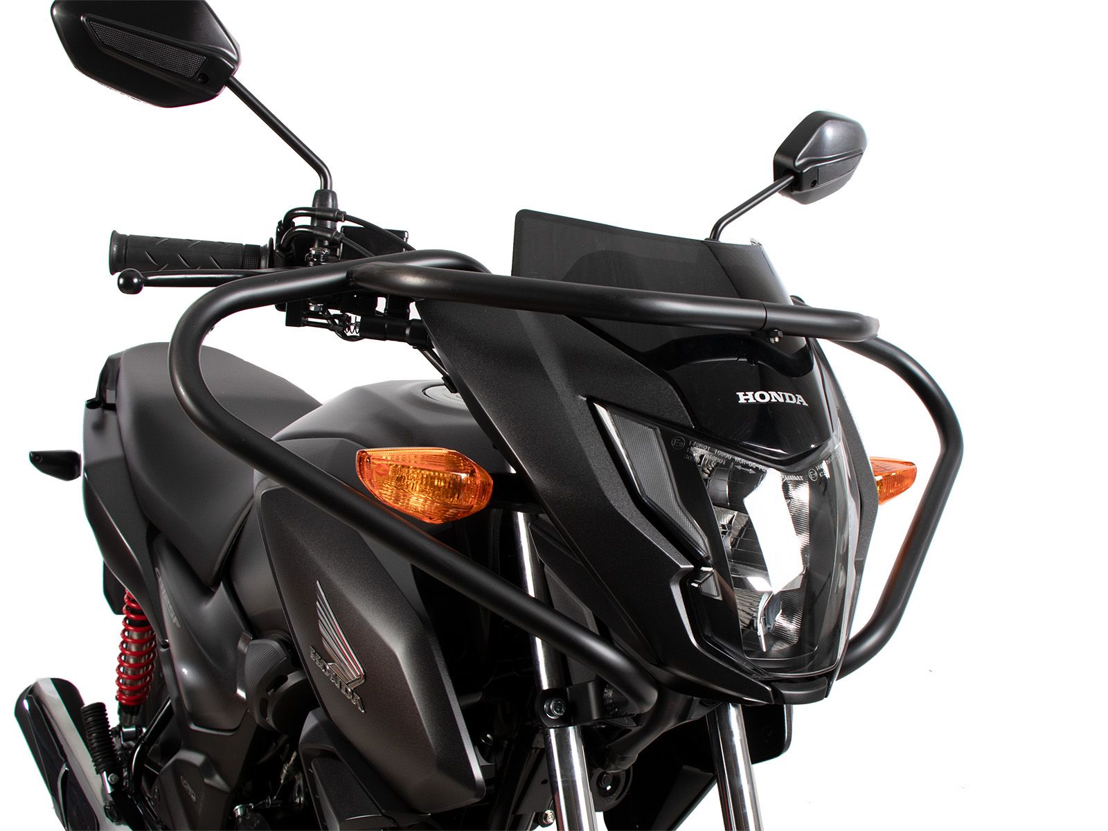 Barra di protezione anteriore nera per Honda CB 125 F (25-) (anno modello 2026) Hepco & Becker