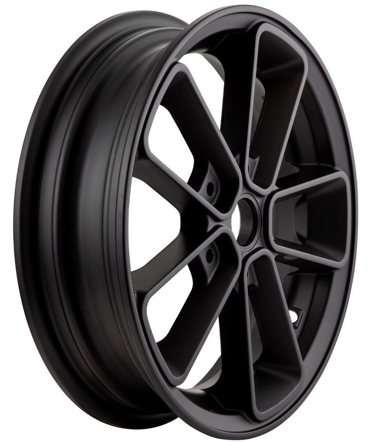 Cerchio anteriore/posteriore 12" per Vespa GTS/GTS Super/GTV/GT 60/GT/GT L 125-300cc, nero opaco