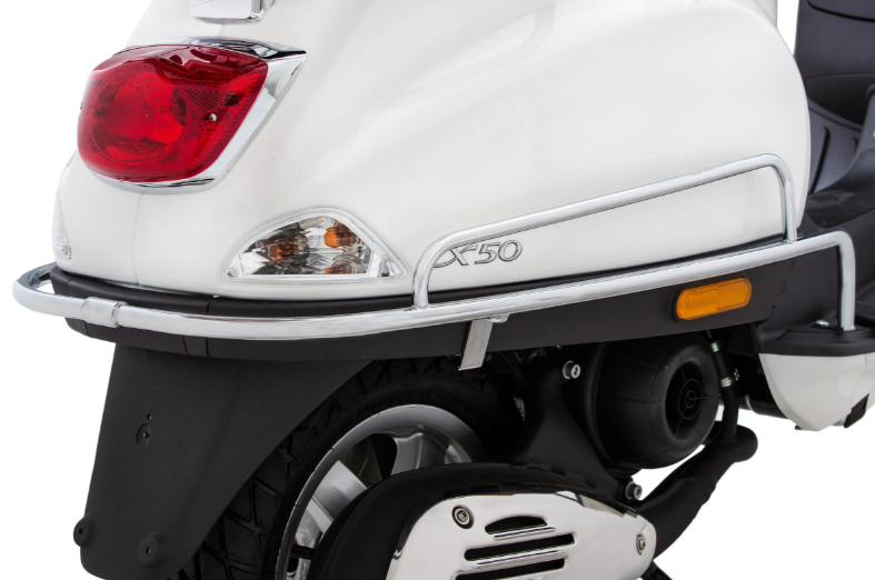 Coperchio laterale per Vespa LX/LXV/S 50-150cc, cromo