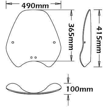 Cupolino basso, inclinabile per BMW R 1150 R /R 850 R (99-06), trasparente