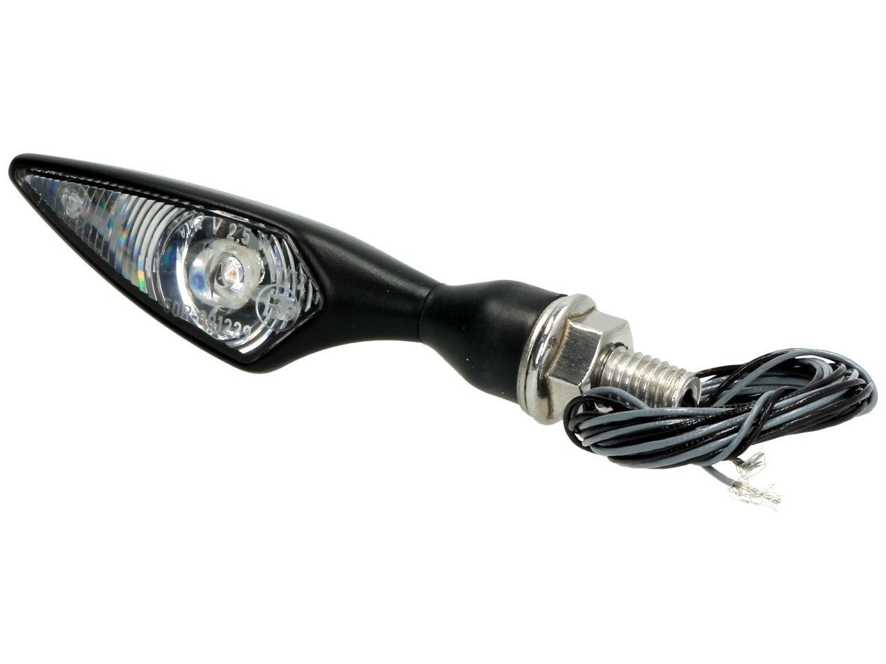 Indicatore Kellermann, rombo, acciaio, LED, VR/HL, 12 V, nero satinato, M8x20, omologato E