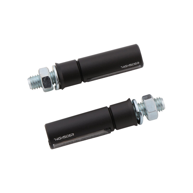 HIGHSIDER Pro Conero-Black-Edition LED 3in1 indicatore di direzione/faro posteriore combinato alloggiamento nero/lente Ra