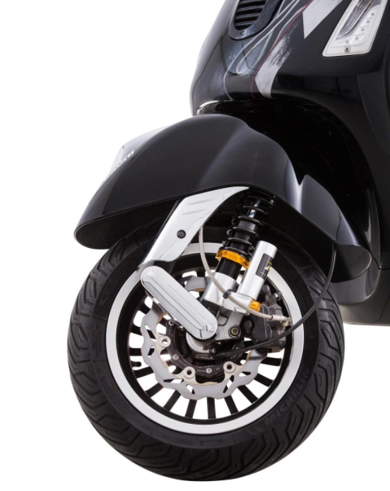 Ammortizzatore anteriore per Vespa GTS/GTS Super/GTV/GT 60/GT/GT L, argento/arancio