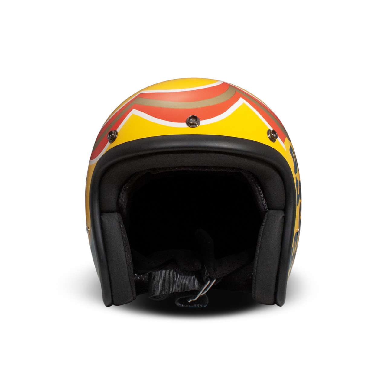 DMD casco jet Retro, marrone, lucido, Caffè, XS, fibra di vetro, ECE 22.06
