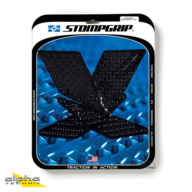 Stompgrip nero Volcano per modelli Triumph e Yamaha
