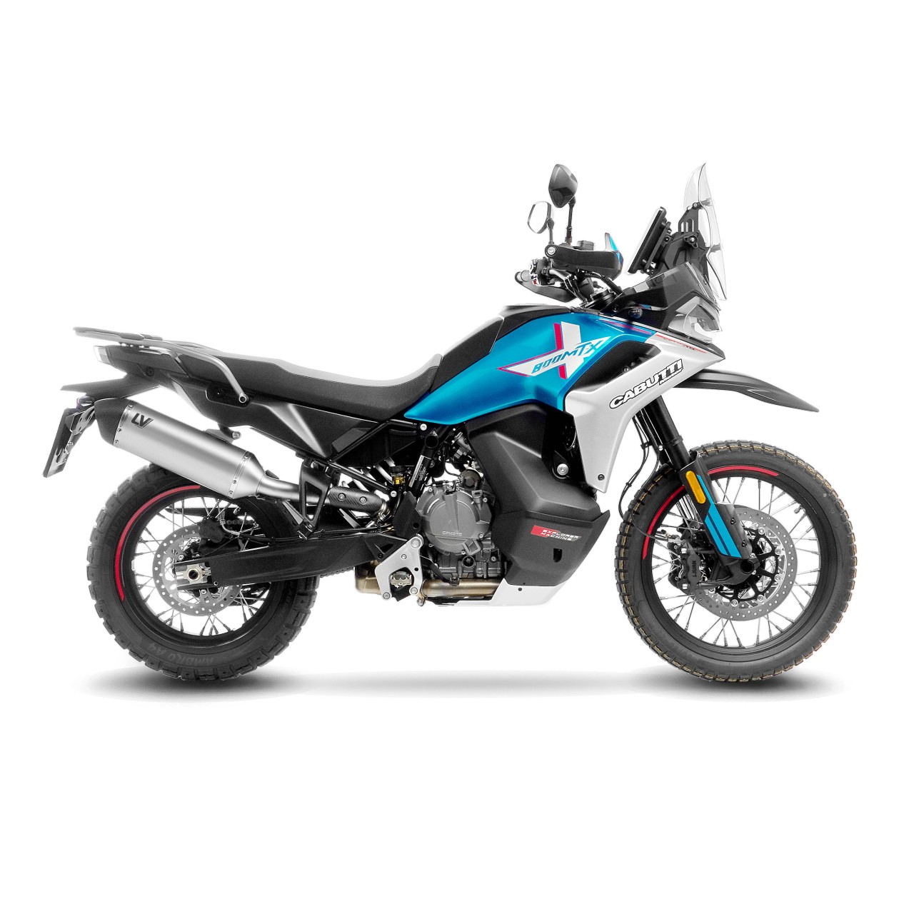 Silenziatore LeoVince LV-14 Titanium Slip On in titanio argento per CF Moto / Husqvarna / KTM