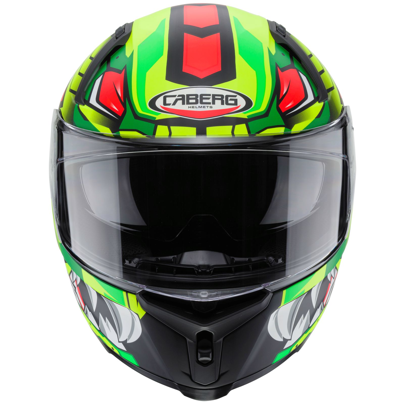 Caberg Casco Avalon Giga, nero opaco/giallo fluo-rosso