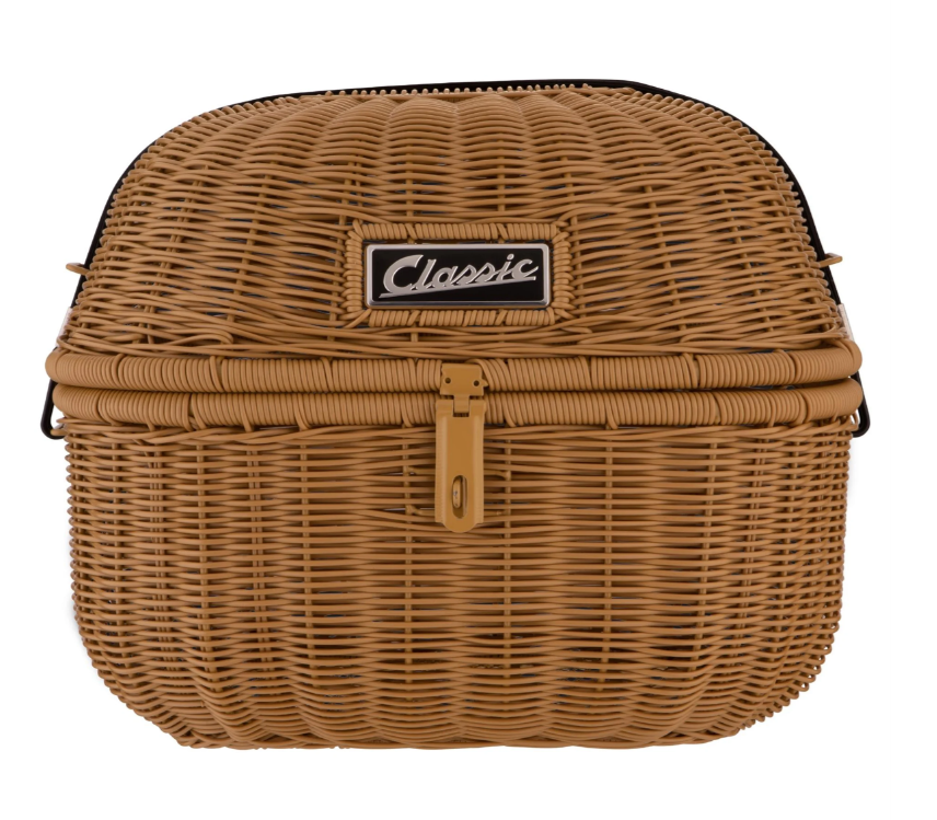 Kit cestino "Classic" con portapacchi per Vespa LX/LXV/S 50-150cc, marrone