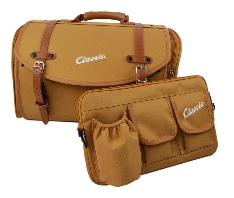 Set di borse classiche per Vespa, marrone