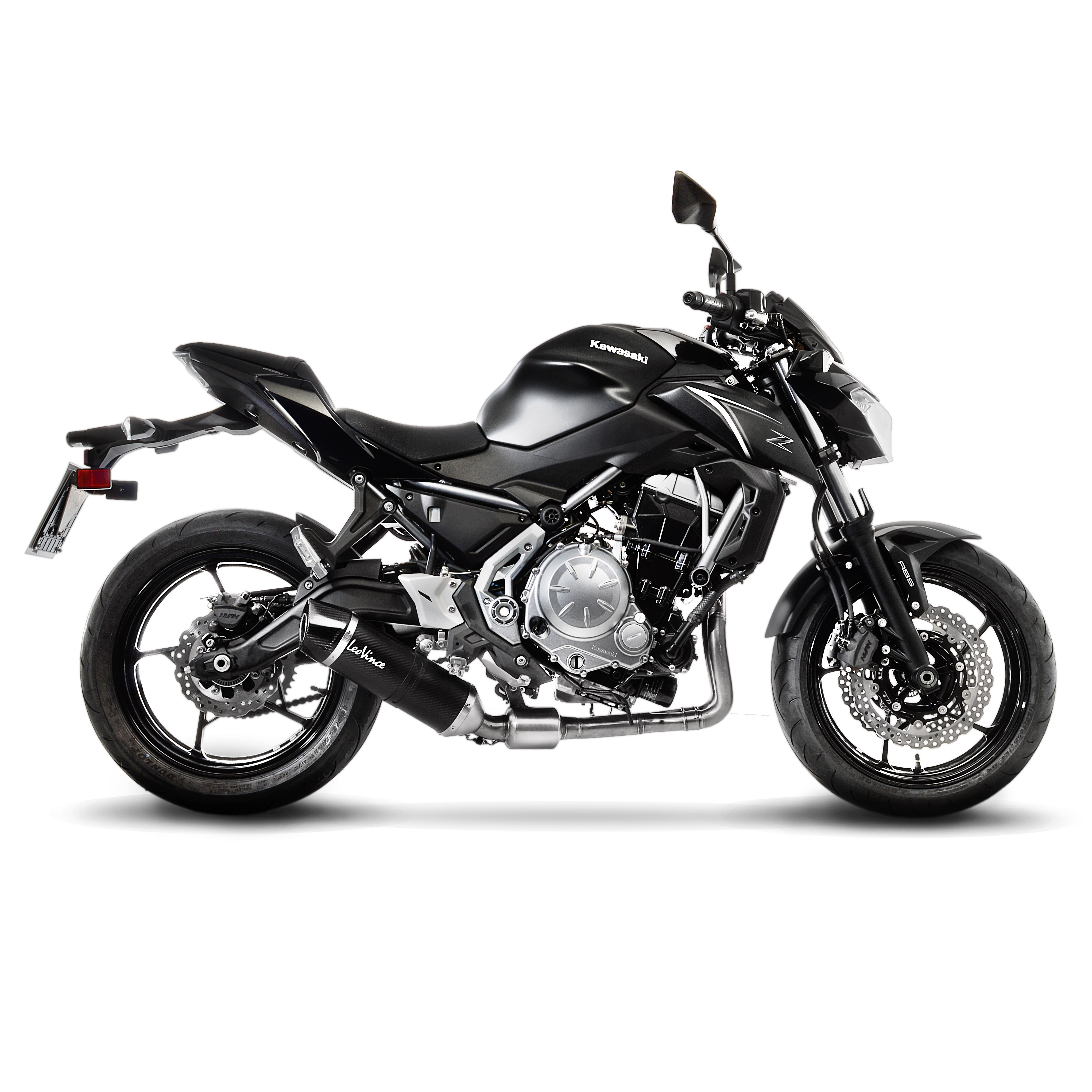 Impianto di scarico LeoVince SBK LV One Evo 2, carbonio, impianto completo per Z 650 / Ninja 650 (Bj.17-19)