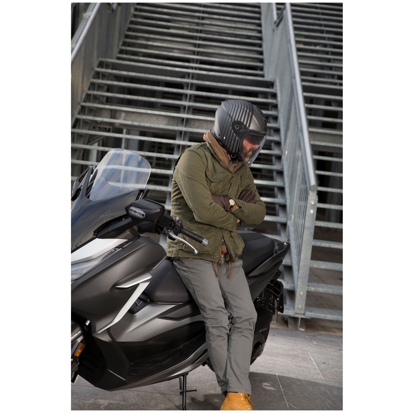 Caberg Casco Flyon Bakari, fucile opaco/nero