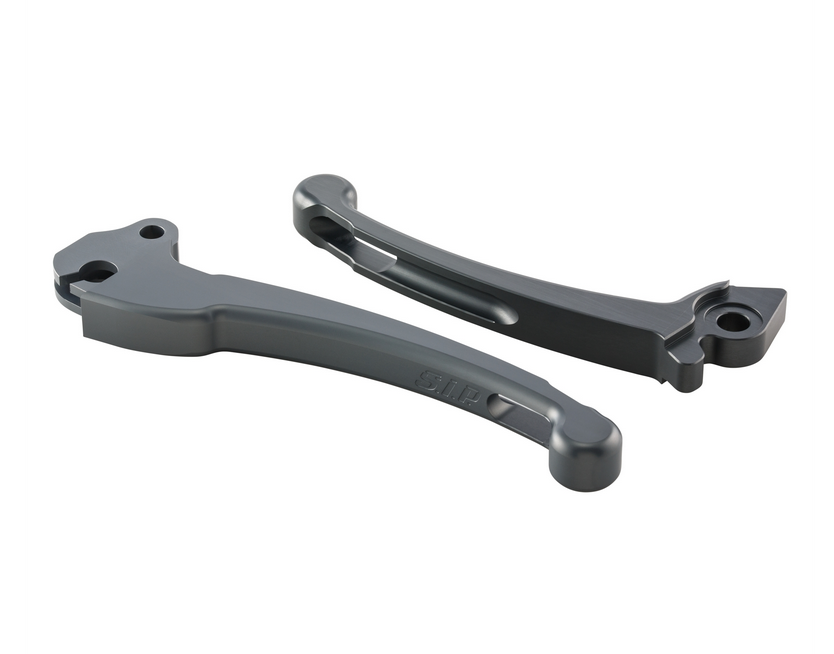 Set di leve sportive frizione/freno per Vespa PX 125 -150cc, HBZ Hengtong, destra/sinistra, grigio opaco