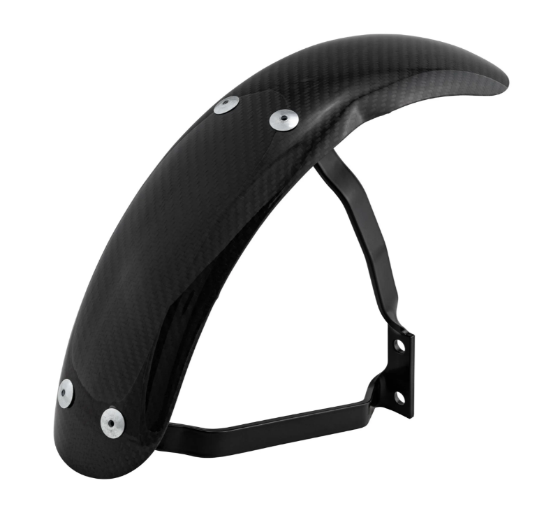 Parafango Garelli Race EVO II per Vespa PX 80-200ccm, carbonio, supporto nero