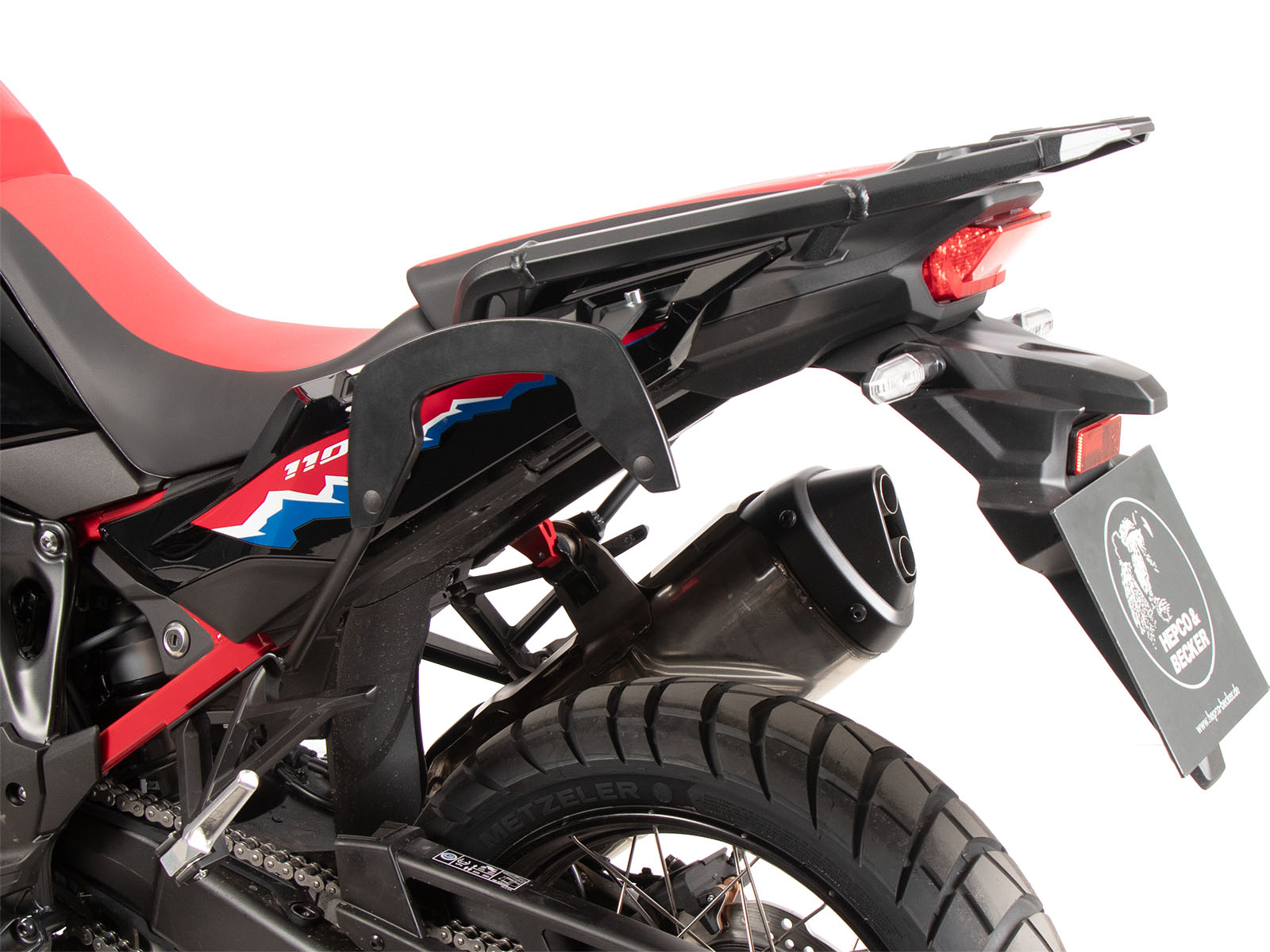 Portapacchi laterale C-Bow nero per Honda CRF 1100 L Africa Twin (24-) Hepco & Becker