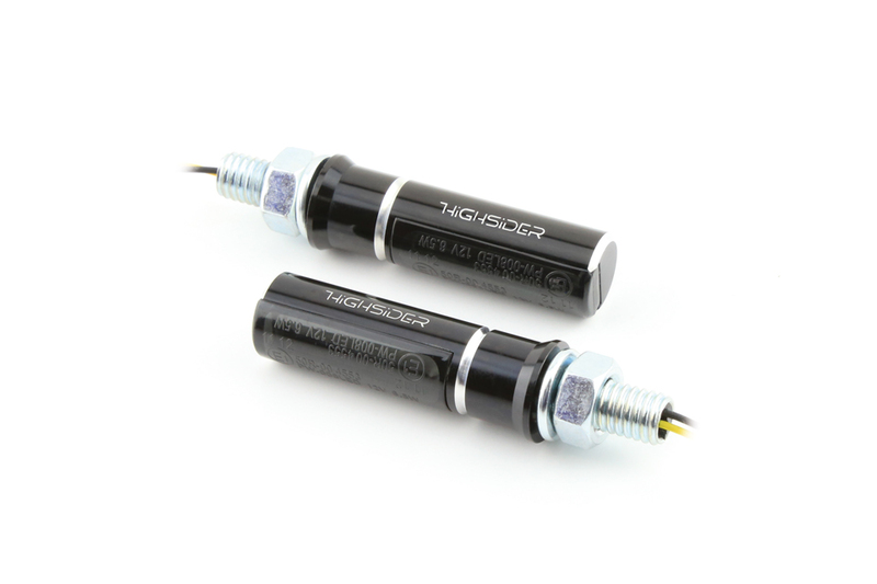 HIGHSIDER Pro Conero LED alloggiamento indicatore nero / lente grigio fumo (coppia), anteriore e posteriore