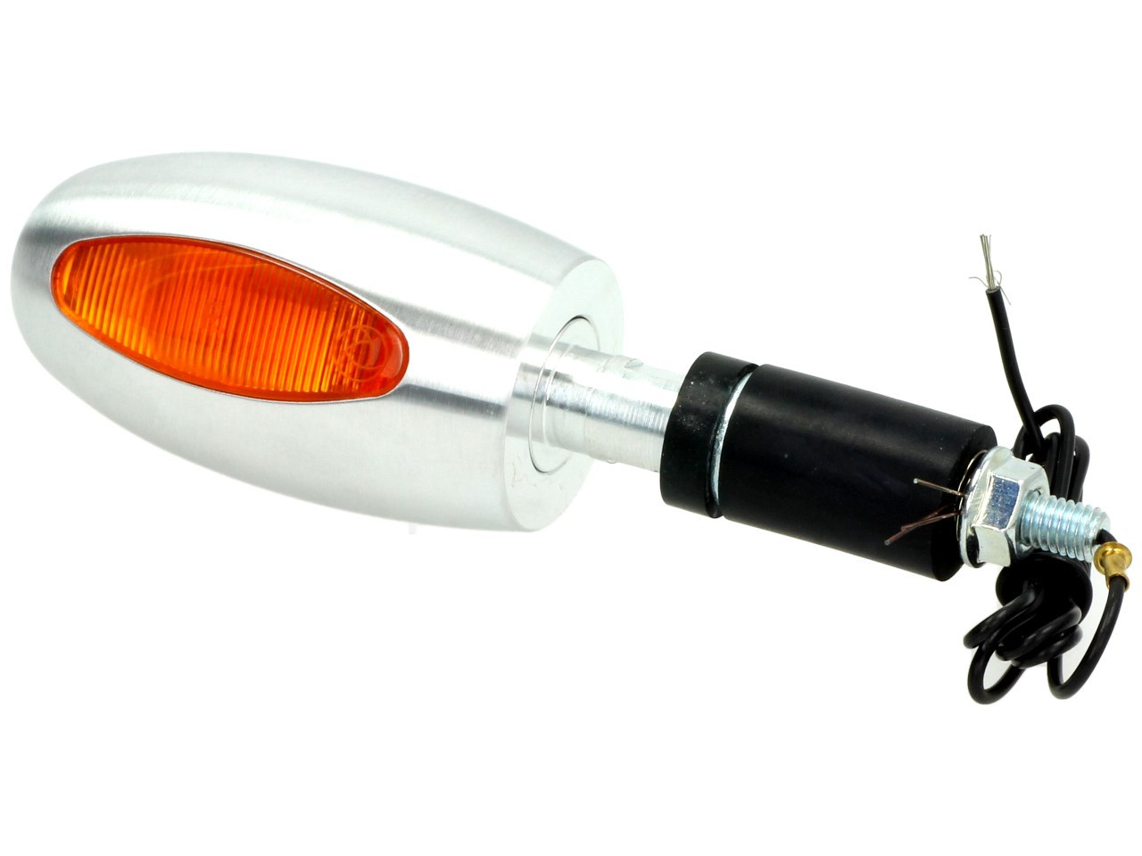 Indicatore Kellermann, BL 1000 giallo, alluminio, alogeno, VR/VL, 12 V, 21 W, argento satinato