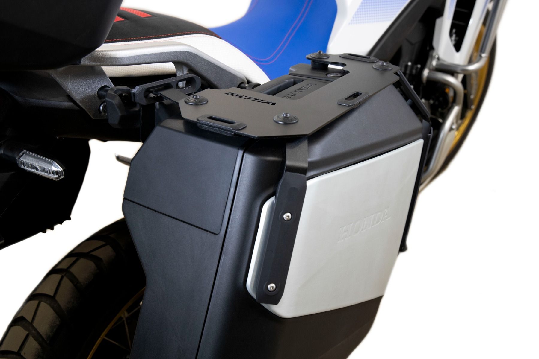 Portapacchi per valigie laterali Honda XL 750 Transalp /NT 1100 /ADV 750 /NC 750 X, alluminio, nero