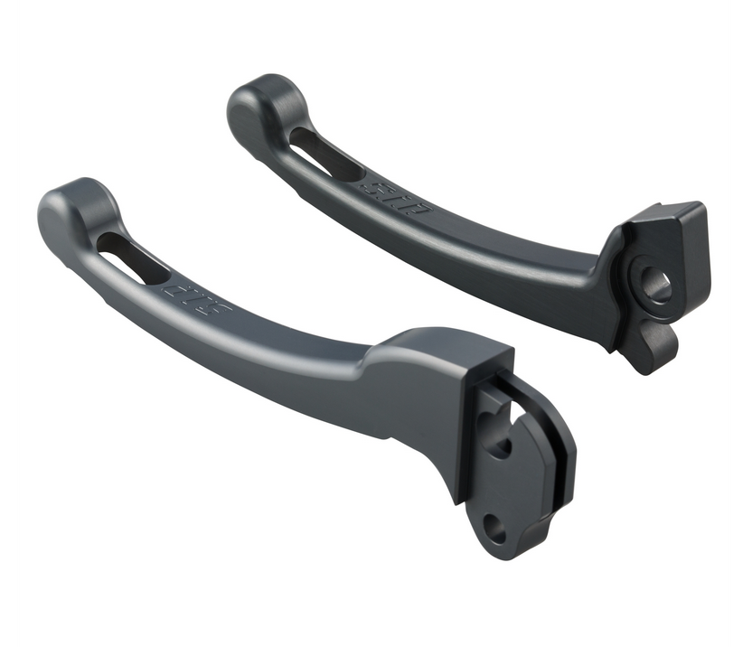Set di leve sportive frizione/freno per Vespa PX 125 -150cc, HBZ Hengtong, destra/sinistra, grigio opaco