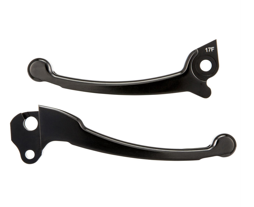 Set di leve sportive frizione/freno per Vespa PX 125-200ccm, HBZ Grimeca, destra/sinistra, nero
