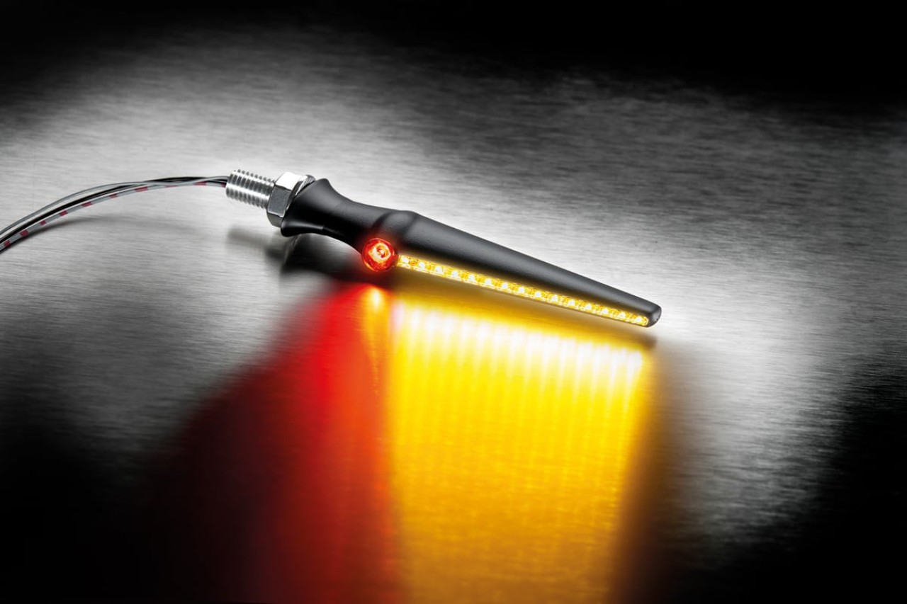 Indicatore di direzione Kellermann, luce posteriore e freno, Jetstream DF, acciaio, LED - sequenziale, HL/HR, 12 V