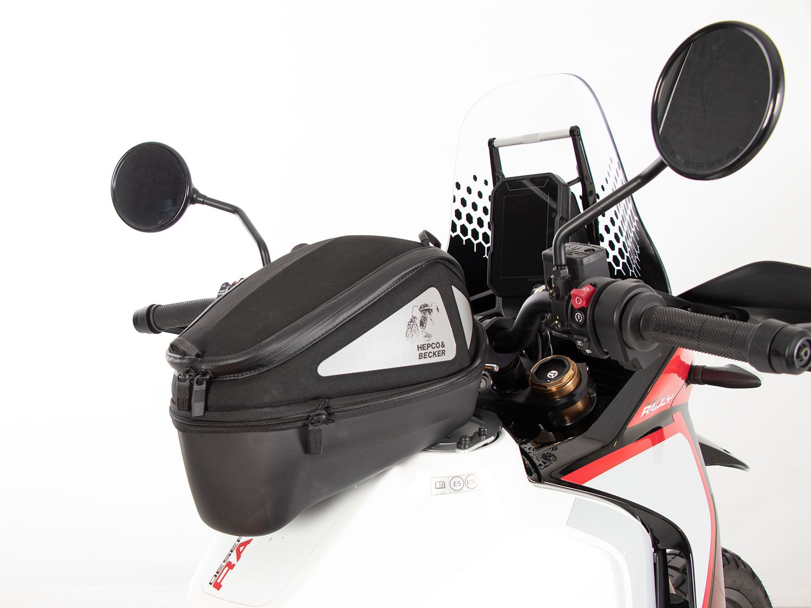 Anello serbatoio di base con blocco borsa serbatoio per Ducati DesertX (22-) Hepco & Becker