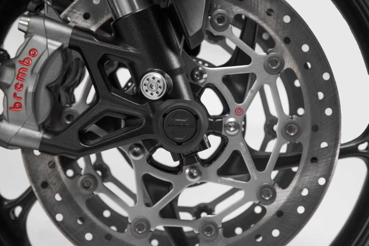 SW-Motech Kit paracolpi per asse anteriore nero per Yamaha YZF-R1, YZF-R6 - SW Motech