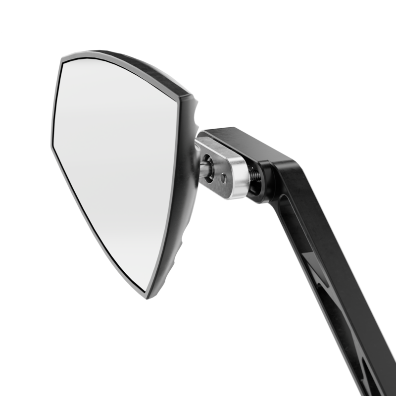 HIGHSIDER pro mirror Wave nero/argento (coppia)