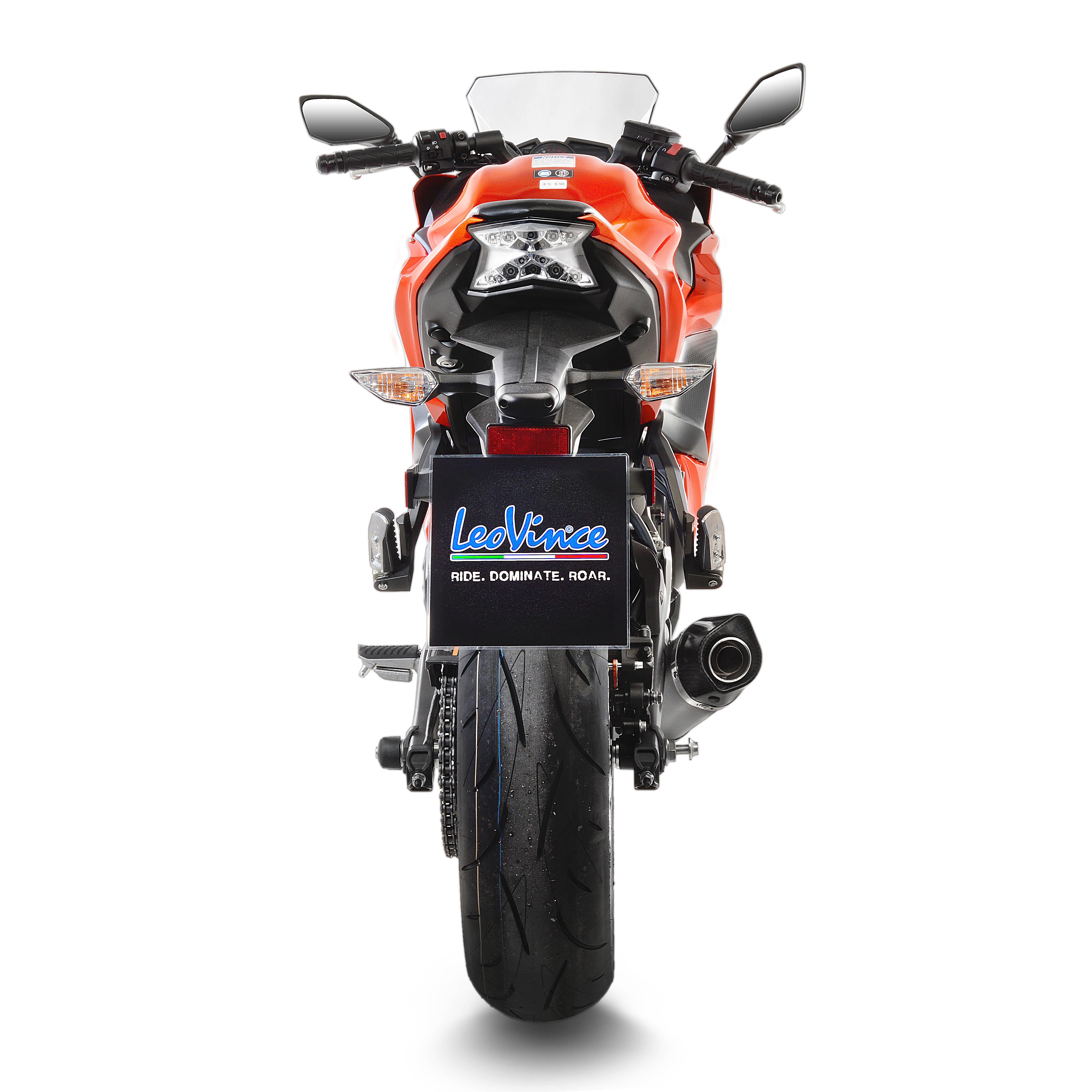 Impianto di scarico LeoVince SBK LV One Evo 2, carbonio, impianto completo per Z 650 / Ninja 650 (Bj.17-19)