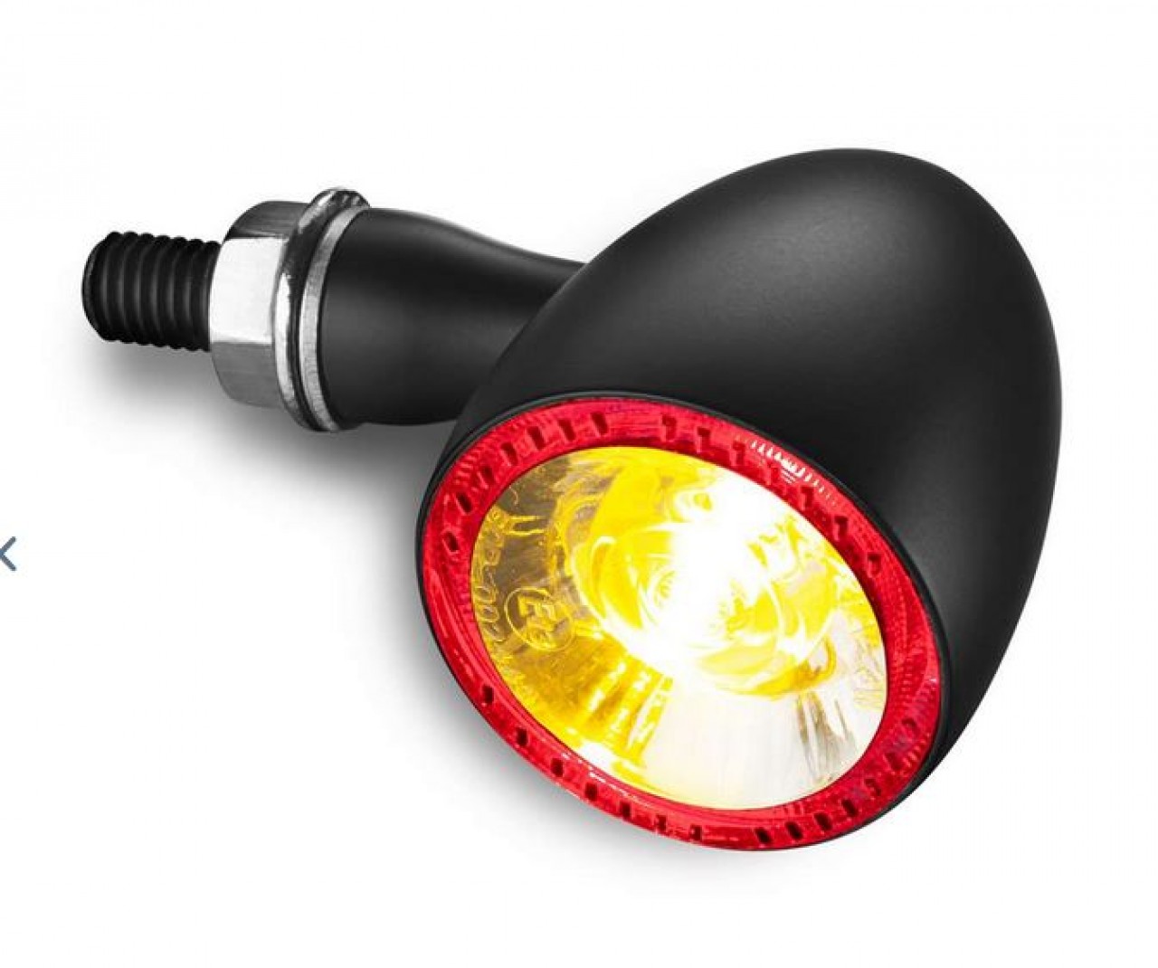 Indicatore di direzione, luce posteriore e luce freno Kellermann, Bullet 1000 DF, acciaio, LED, HL/HR, 12 V, nero satinato