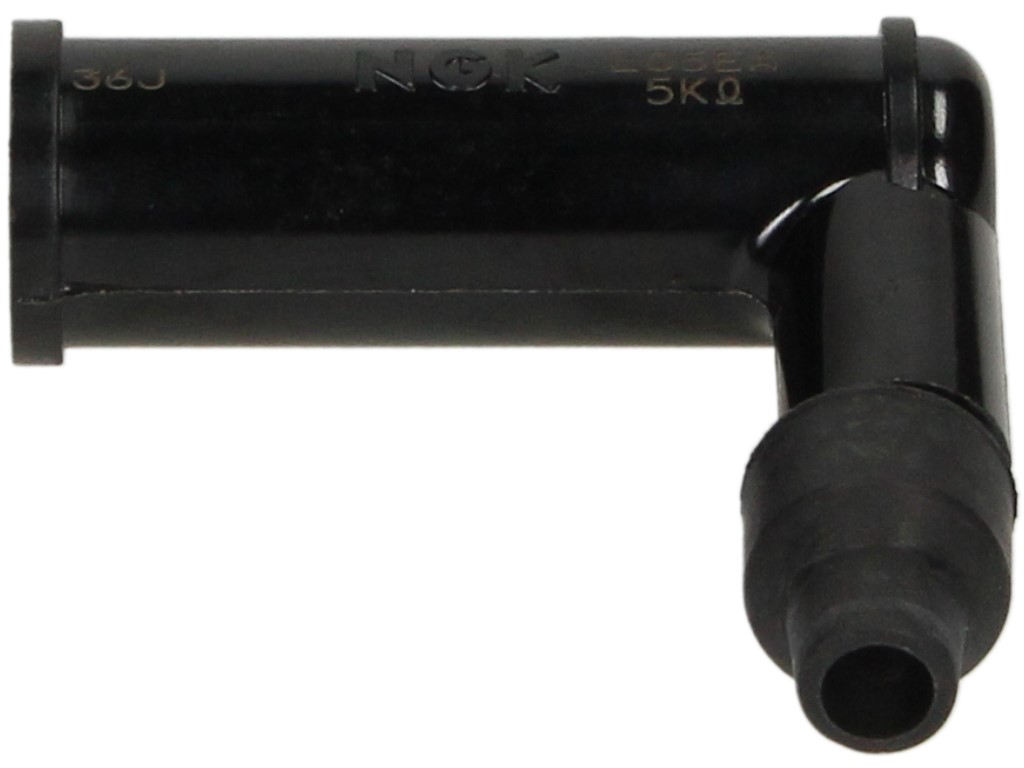 Connettore per candele NGK, L05EA, nero, angolo 90°, per dado di collegamento, esecuzione speciale