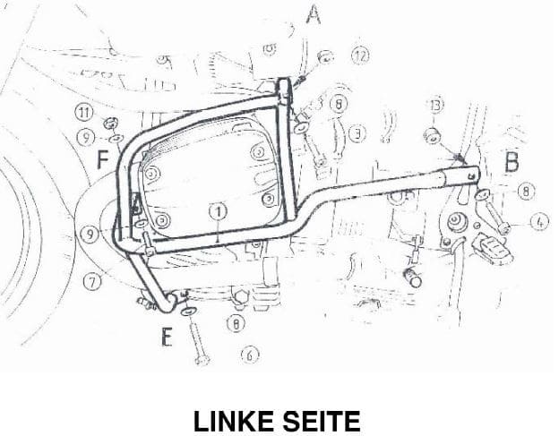 Protezione motore cromata per BMW R 850 R (03-06)/R 1150 R (00-06) Hepco & Becker
