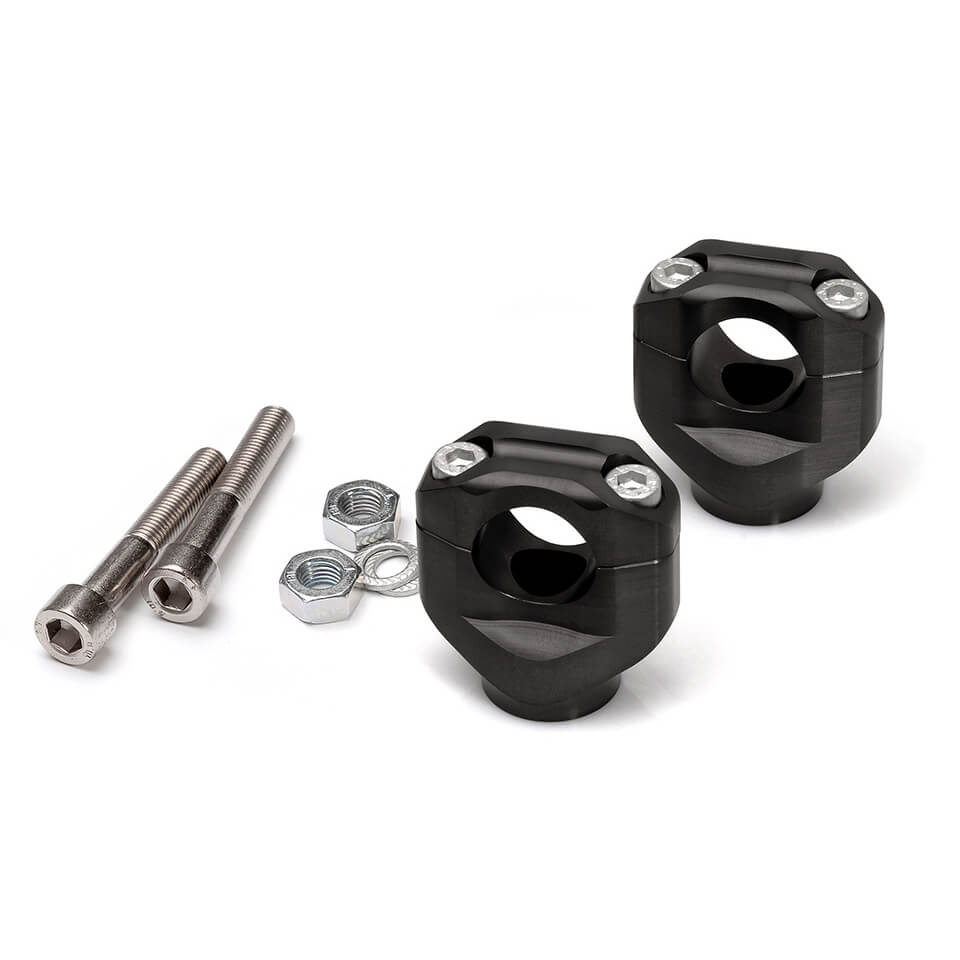 LSL Universal-Klemmbock-Kit, Schraubenlänge 70 mm, für 22,2 mm Lenker, schwarz