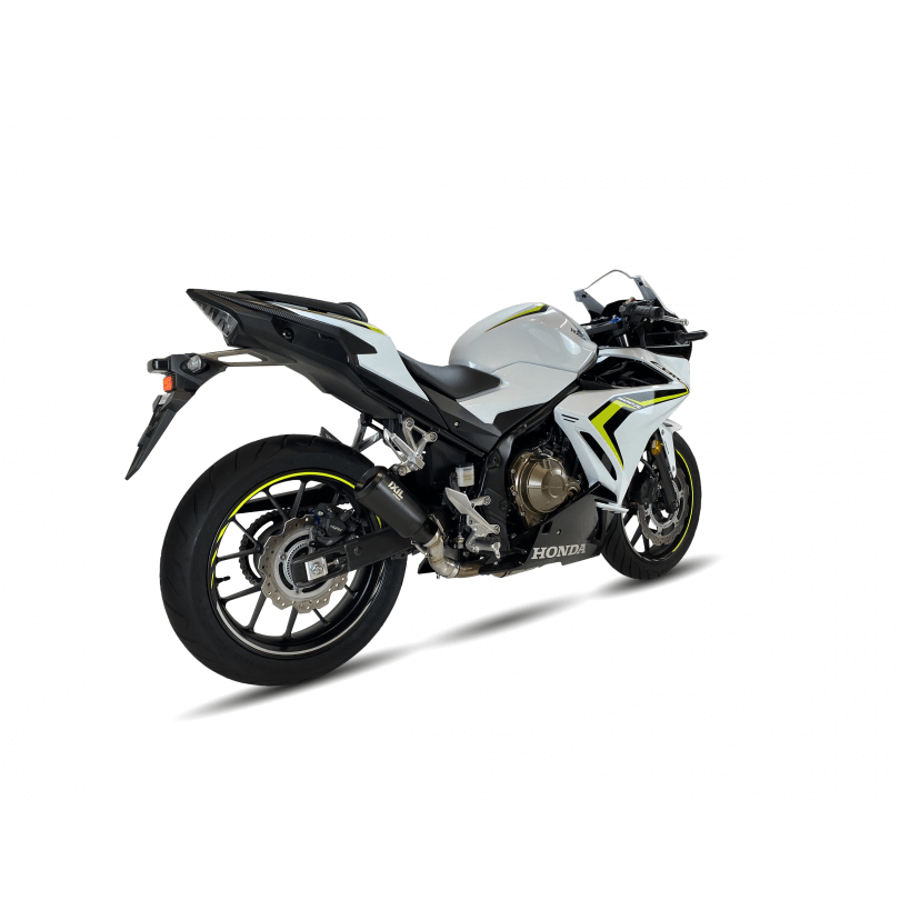Silenziatore posteriore IXIL RB Honda CB 500 F /CBR 500 R, acciaio inox nero, omologato E, Euro4+5