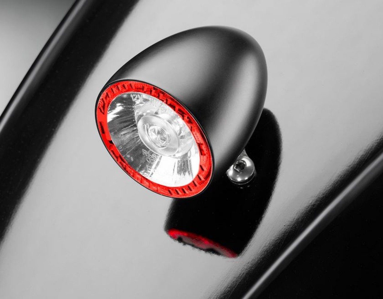 Indicatore di direzione, luce posteriore e luce del freno Kellermann, Bullet 1000 RB, acciaio, LED, HL/HR, 12 V, nero opaco