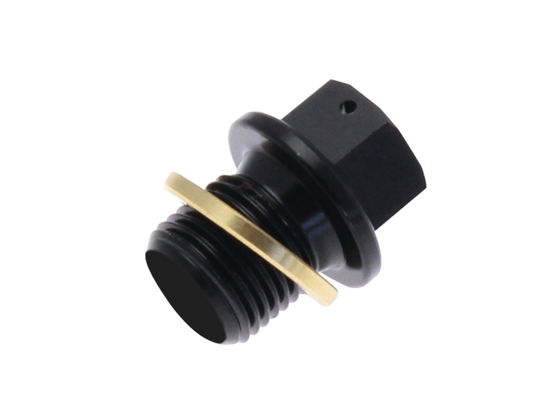 Tappo di scarico in Tecnium - alluminio nero M14x1,5x13,5