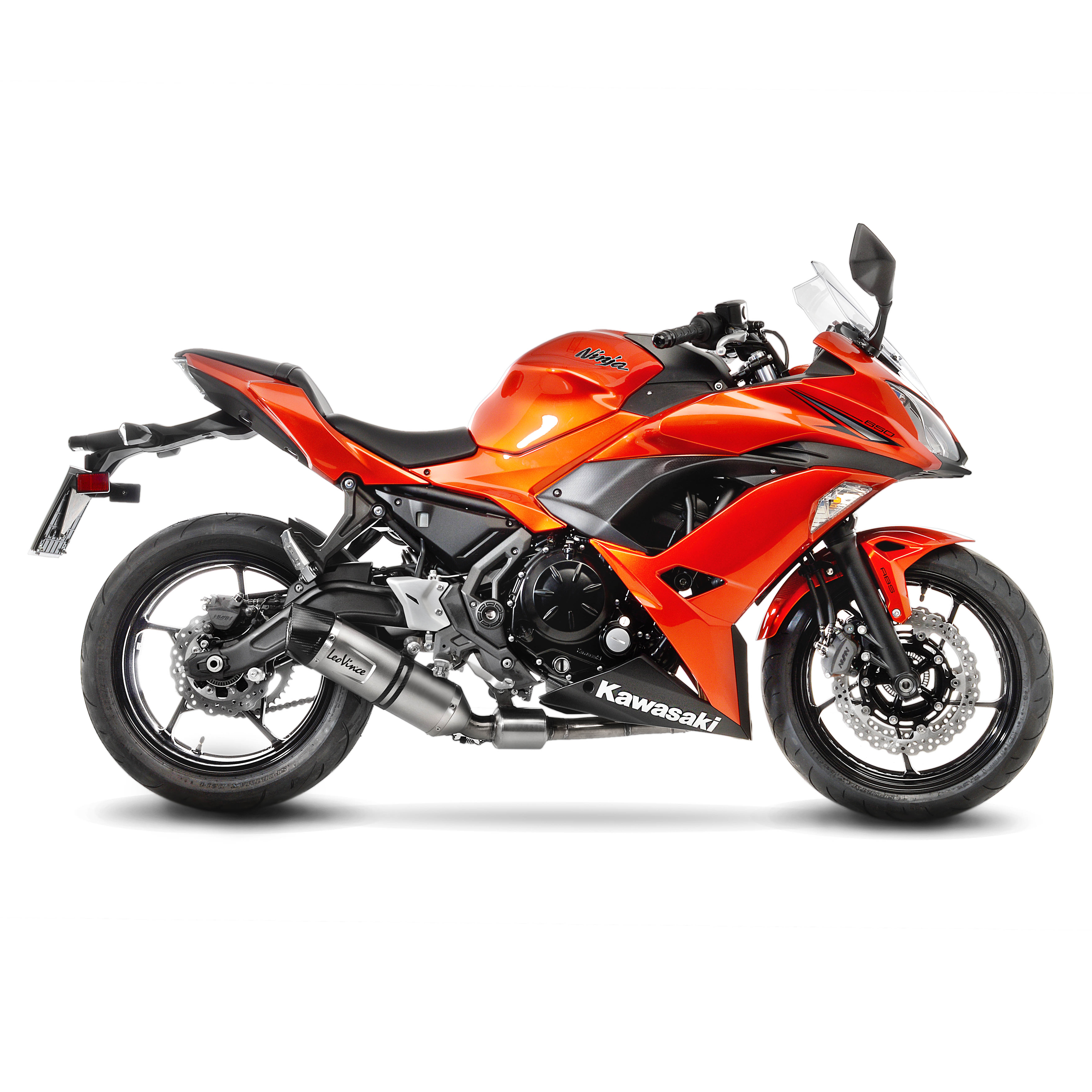 Impianto di scarico LeoVince SBK LV One Evo 2, inox, impianto completo per Z 650 / Ninja 650 (Bj.17-19)