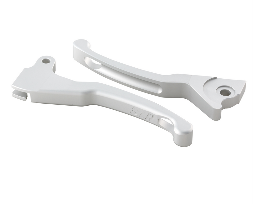 Set di leve sportive freno Shorty per Vespa LX /LXV /S /Primavera /Sprint 50-150ccm, argento opaco