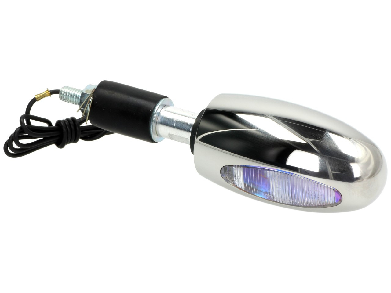 Indicatore Kellermann, BL 1000 bianco, acciaio inox, alogeno, VR/VL, 12 V, 21 W, argento lucido, brillante