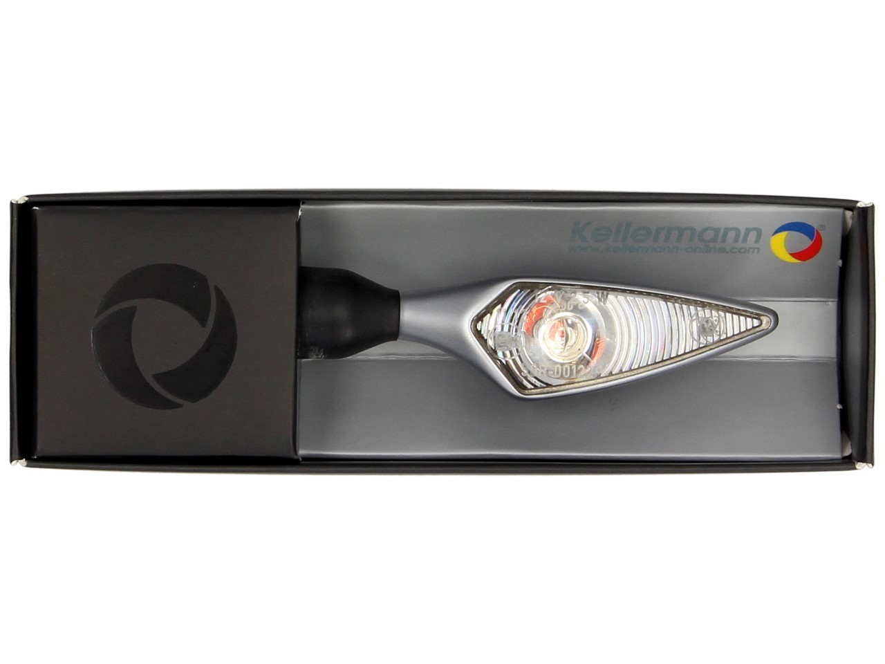 Indicatore Kellermann, rombo, acciaio, LED, VL/HR, 12 V, cromo opaco, M8x20, omologato E