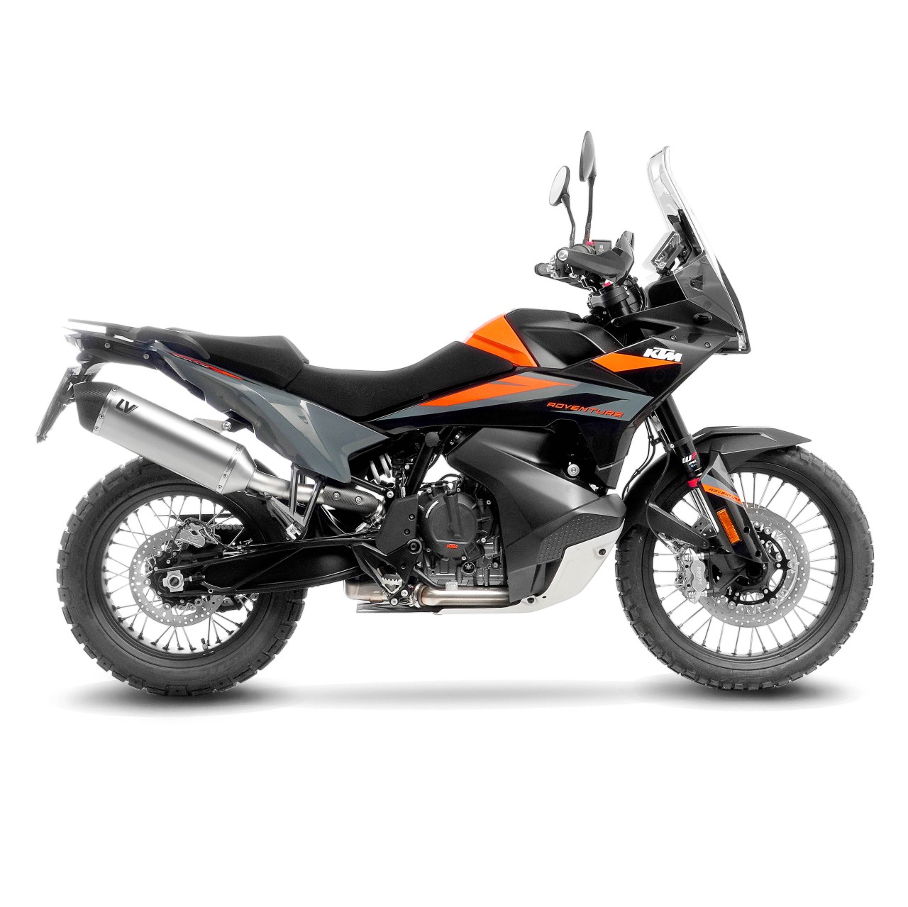 Silenziatore LeoVince LV-14 Titanium Slip On in titanio argento per CF Moto / Husqvarna / KTM