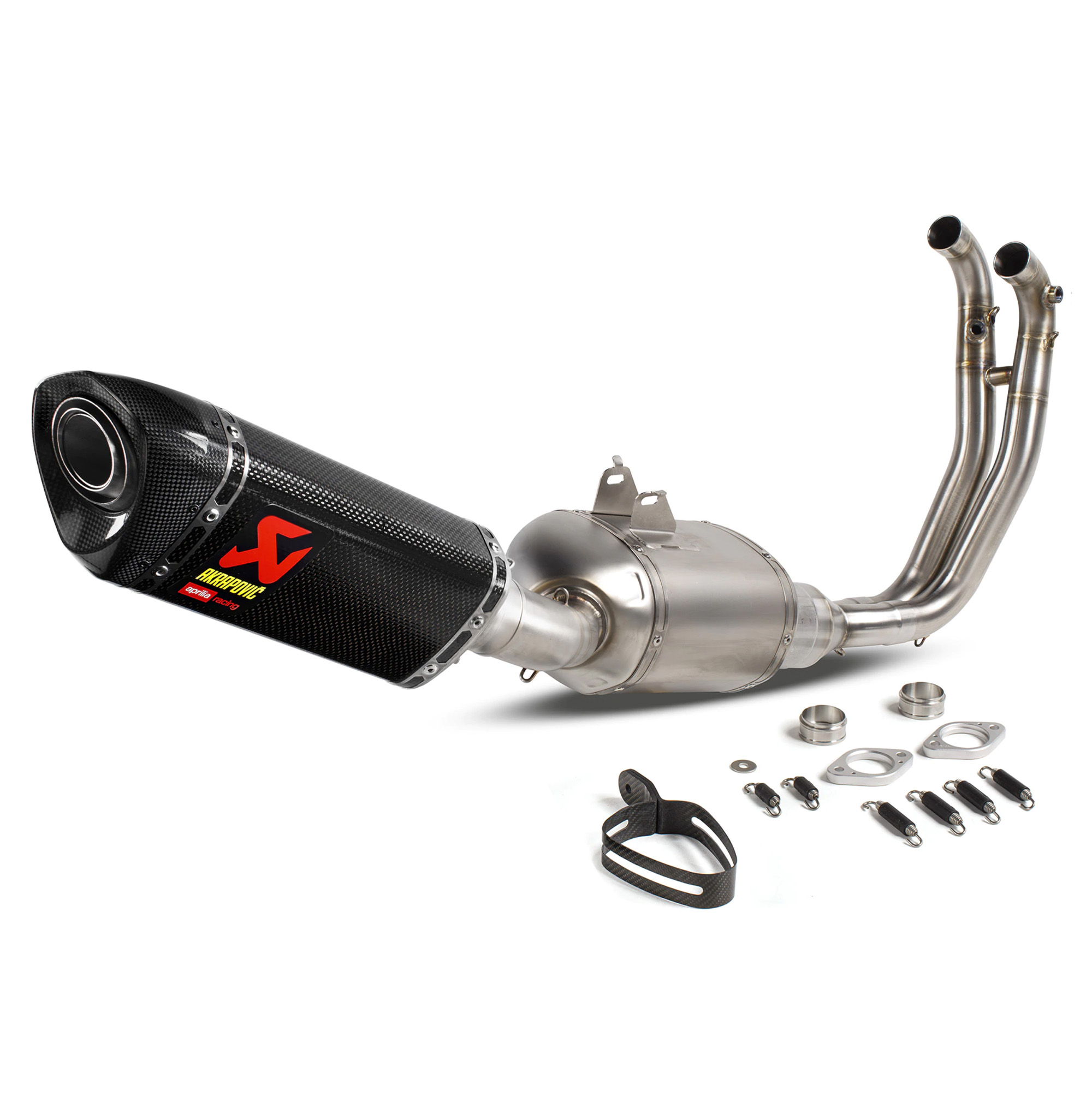 Terminale di scarico sportivo Akrapovic impianto completo per Aprilia RS 660 (omologato/omologato)