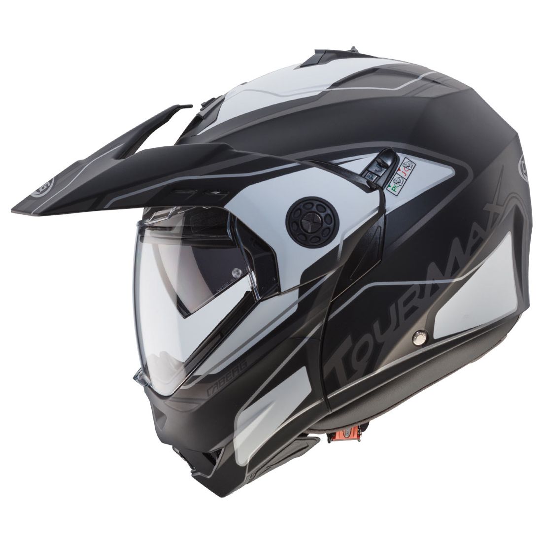 Casco Caberg Tourmax Marathon, nero opaco/bianco