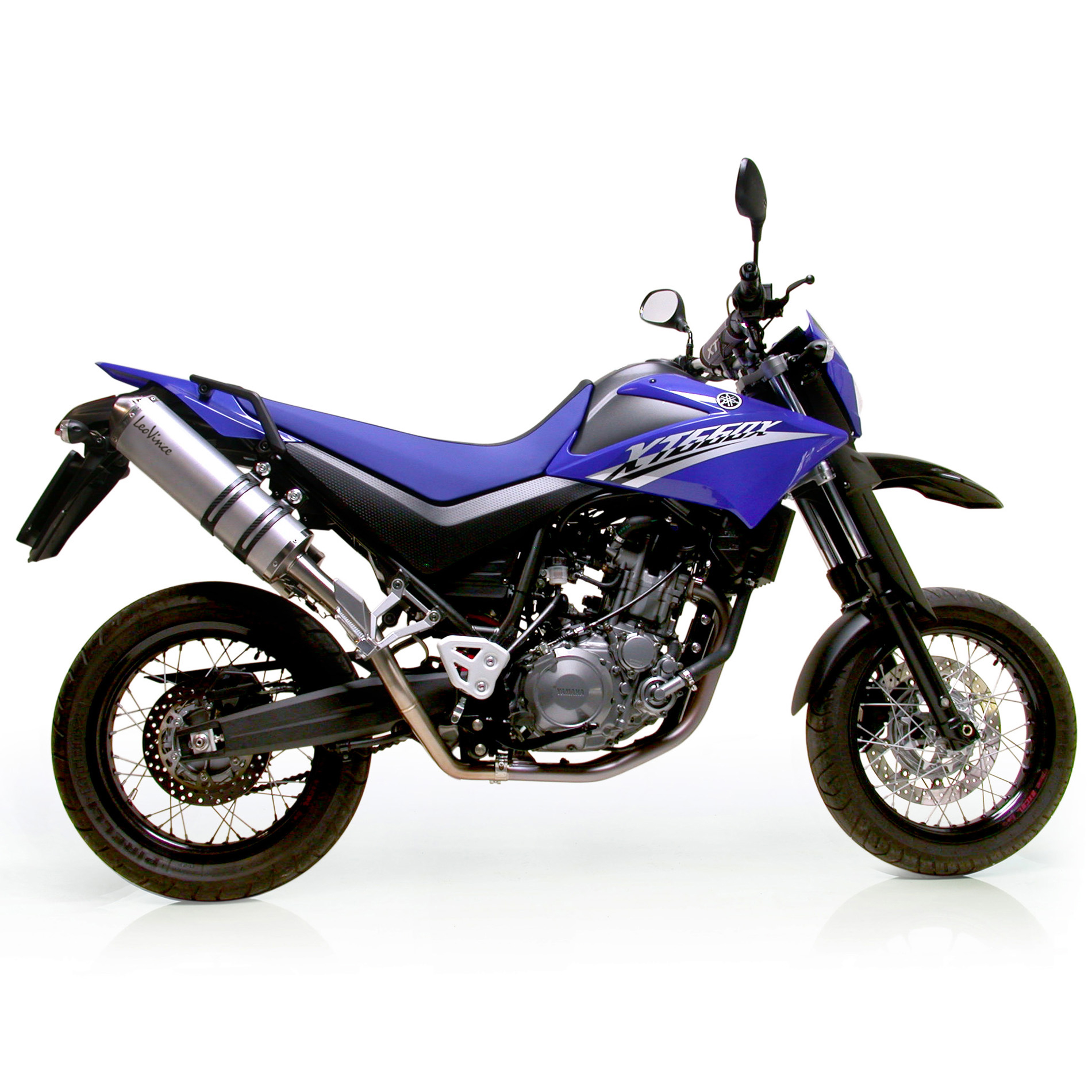 Scarico LeoVince X3, alluminio, 2 slip on per Yamaha XT 660 R/X (Bj.04-16)
