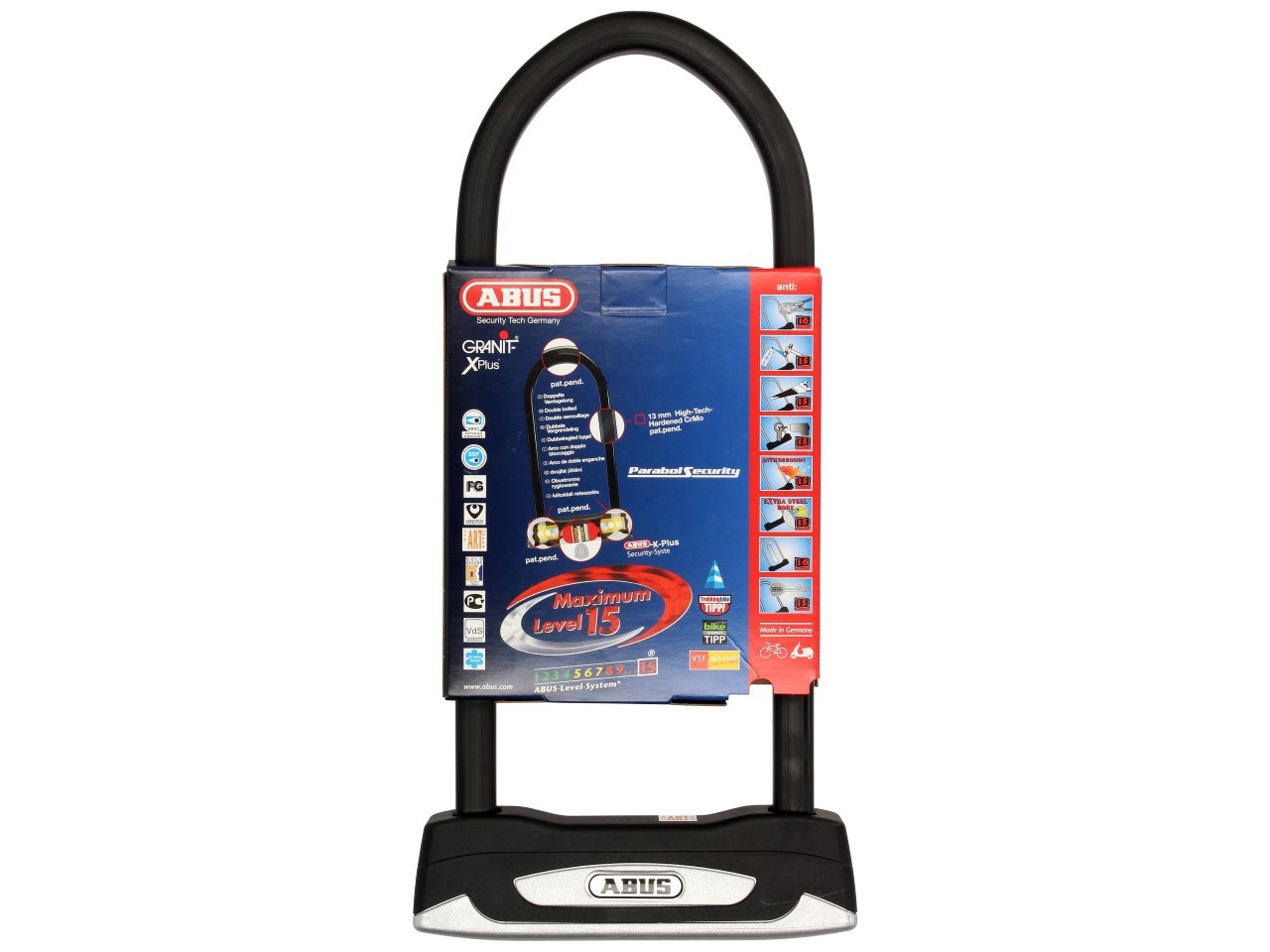 ABUS U-lock 230x108 Granit X-Plus 54 per moto, scooter e Vespa