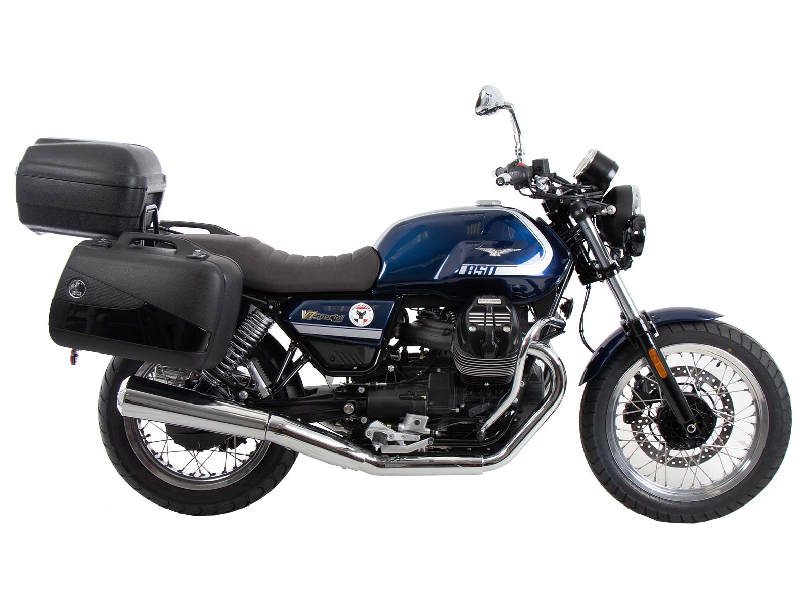Portapacchi tubolare cromato per Moto Guzzi V7 850 Special/Stone/Centenario (21-24)