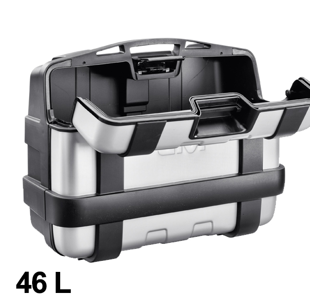 Valigia Trekker 46 litri MONOKEY con coperchio in alluminio argento Givi