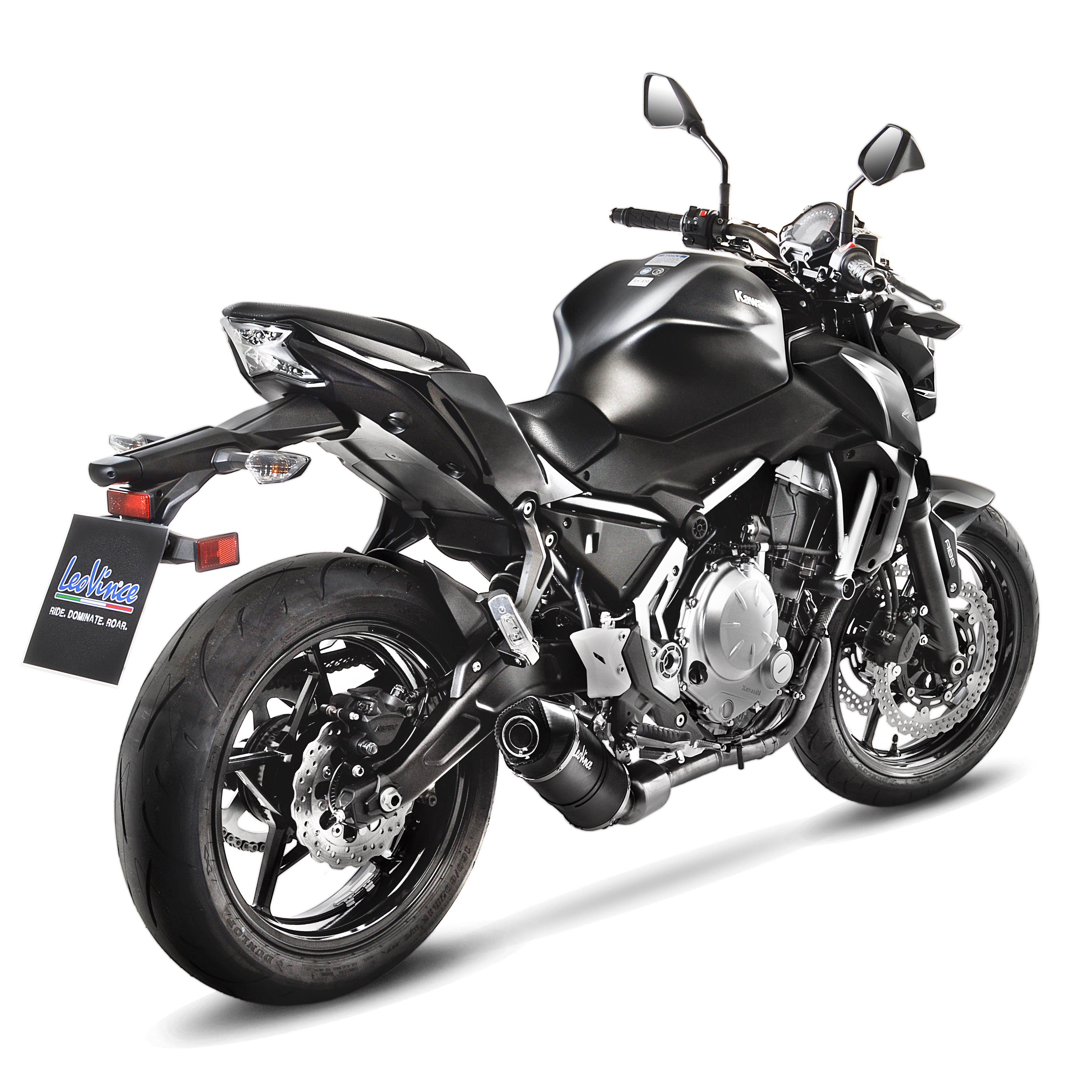 Impianto di scarico LeoVince SBK LV One Evo 2, carbonio, impianto completo per Z 650 / Ninja 650 (Bj.17-19)